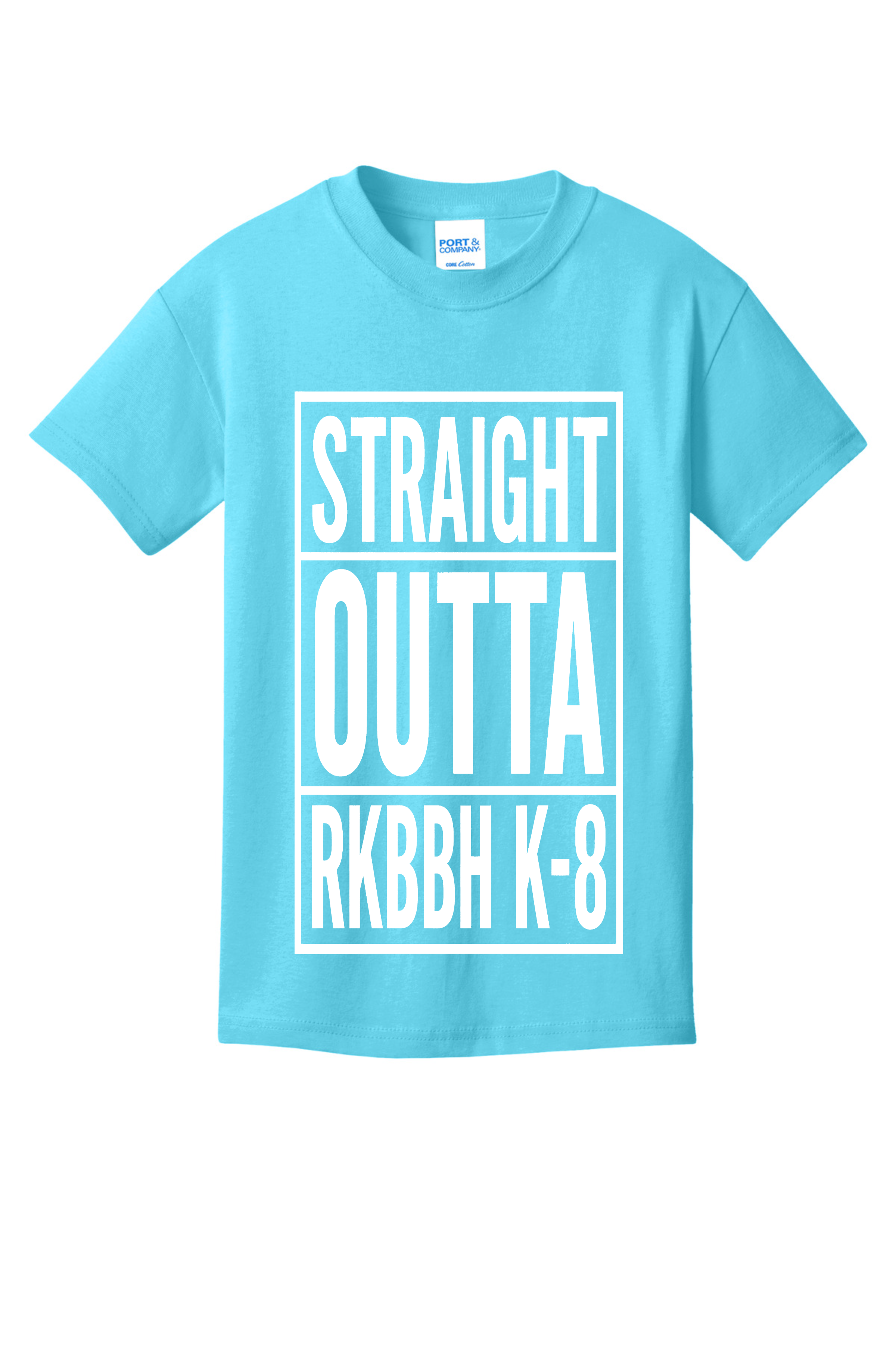 Ruth K. Broad Bay Harbor - STRAIGHT OUTTA RKBBH K-8 - Youth Core Cotton Tee